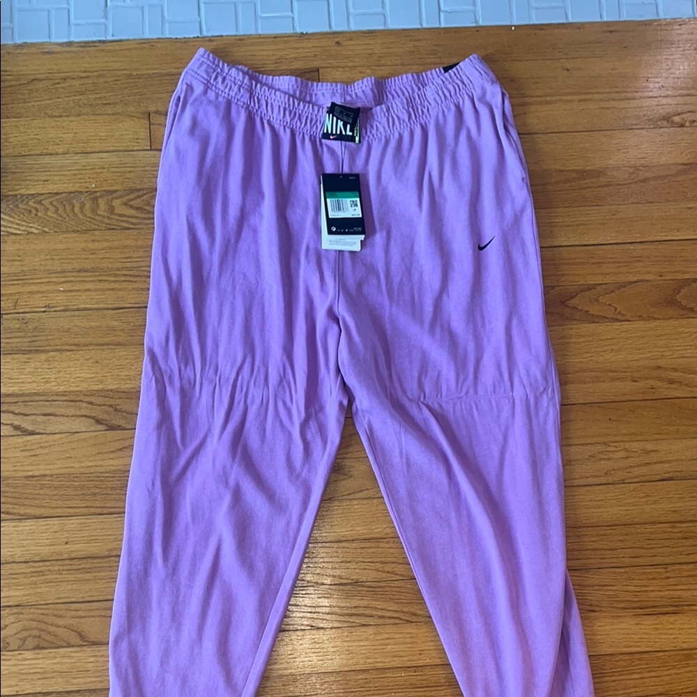 Nike Lavender Track Pants with Black Swoosh